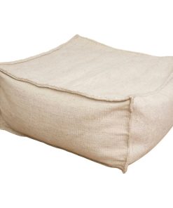 The Boite Ottoman - Bamboo/Wool - Beige