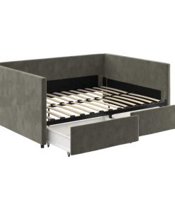 Tallie Daybed with Storage, Gray, Full
