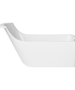 Venice Rectangle Freestanding Bathtub, White Acrylic, 67"