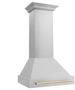 30" Autograph Stainless Steel Range Hood, Gold