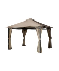 Tuscany 12-foot x 10-foot Steel Canopy w/ Fabric Roof & Netting