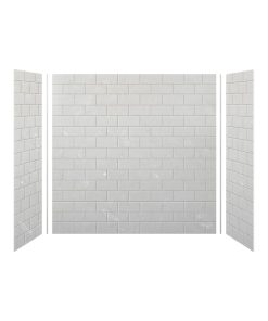 Transolid SaraMar 60"x36"x60" 3-Piece Shower Wall Kit, Lunar