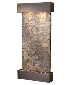 Whispering Creek Water Feature by Adagio, Natural Green Slate, Antique Bronze