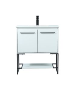 Sue 30" Single Bathroom Vanity, White