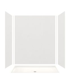 Transolid Expressions 60"x32"x72" Glue to Wall Alcove Shower Kit, Gray