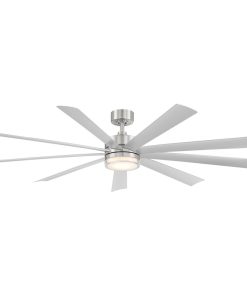 Wynd XL Indoor/Outdoor Smart Ceiling Fan, 72", Stainless Steel, 2700K Light Kit