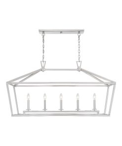 5 Light Linear Chandelier-Traditional Style Transitional and Bohemian
