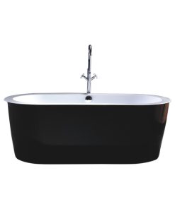 Vanity Art Freestanding Acrylic Bathtub, Black and White, Large