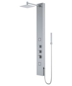 VIGO Rector 2-Jet Shower Panel with Shower Head, Stainless Steel