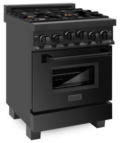 24" 2.8 cu. ft. Range, Gas Stove and Gas Oven, Black Stainless Steel