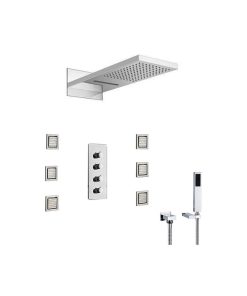 Taranto Bathroom Shower Set With Rainfall Shower Head and Hand Shower