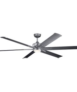 Szeplo Patio 1 Light 80" Indoor Ceiling Fan, Weathered Steel Powder Coat