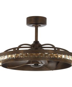 28.9 in Modern Ceiling fan with Remote Control in Bronze,3 Blades
