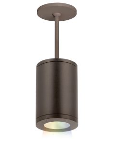 Tube Architectural 5" LED Color Changing Pendant Narrow Beam, Bronze
