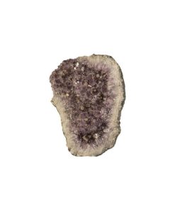 19" T Crystal Sculpture Solid Amethyst Stone One of a Kind Freeform Modern