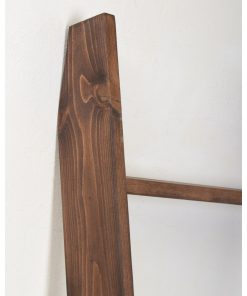 Wooden Decorative Quilt Ladder 16x72 in, Dark Grown Wood