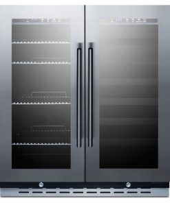 Summit SWBV3067 30" Built-In Dual Zone Wine and Beverage Center - Stainless