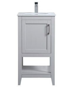 18 Inch Single Bathroom Vanity In Grey