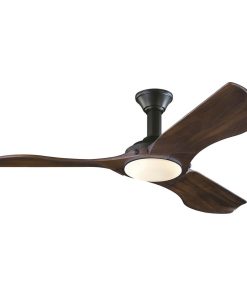 56" Minimalist Ceiling Fan, Matte Black