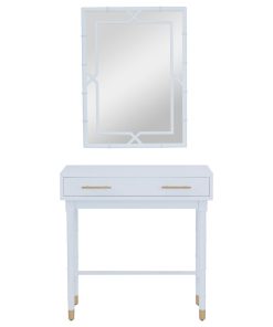 White Wood Traditional Vanity with Stool Set of 2 31", 31"H
