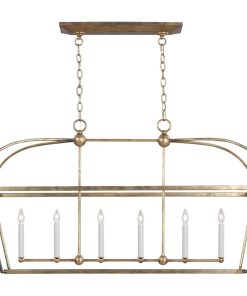 Stonington Linear Lantern, Antique Gild