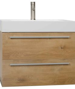 27" Single Bathroom Vanity Set, Natural Oak