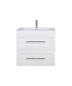 TT 24" Wall Mounted Vanity, Reinforced Acrylic Sink, Gloss White