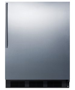 Summit CT663BKHVADA 24"W 5.1 Cu. Ft. Compact Refrigerator - Stainless Steel
