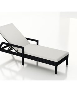 Urbana Reclining Chaise Lounge, Canvas Natural