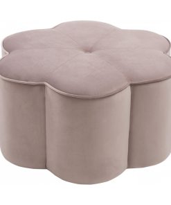 Valerie Velvet Ottoman Pink