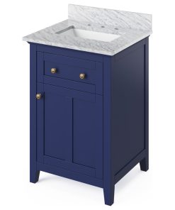 24" Chatham Vanity With White Carrara Marble Top Hale Blue