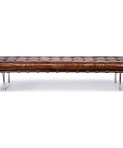Tufted Gallery Bench, Cigar