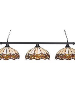 Toltec Lighting 803-BC-612 Square - Three Light Billiard with Glass Options