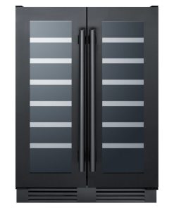 Summit SWC24GKS 24"W 42 Bottle Capacity Wine Cooler - Black / Glass