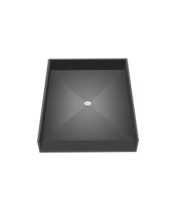 TileRedi 4638CBF-PVC 46x38 No Curb Pan Center Drain