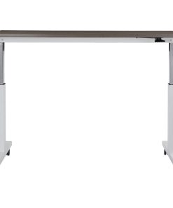 5' Wide Pneumatic Height Adjustable Table With Locking Black Casters.