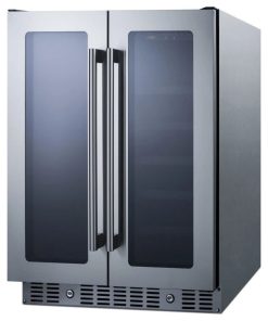 Summit ALFD24W 24"W 21 Bottle Capacity Beverage Center - Stainless Steel /