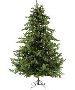 7.5' Woodside Pine Christmas Tree, Multi-Color LED Lighting, Remote Control