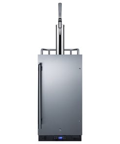 Summit SBC15NCF 15"W 2.9 Cu. Ft. Built-In or - Stainless Steel / Black