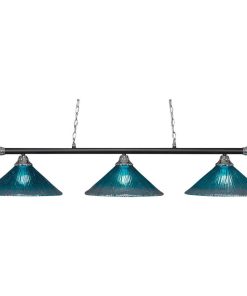 Toltec Lighting 373-CHMB-715 Oxford - Three Light Billiard