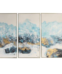 Uttermost Crashing Waves Abstract Art, Set of 3