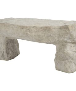 36" L James Bench Modern Faux Stone Cast Resin