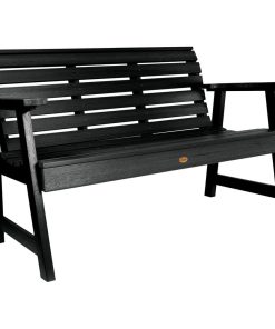 Weatherly Garden Bench, Black, 4'
