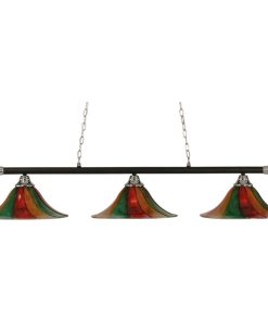 Toltec Lighting 373-CHMB-767 Oxford - Three Light Billiard