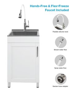 Transolid 20-in. All-in-One Laundry/Utility Sink Kit, White