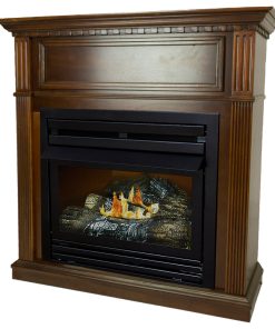 42" Liquid Propane Intermediate Cherry Vent Free Fireplace System