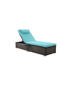 2 Piece Outdoor Rattan Chaise Lounge Patio Pe Wicket Furniture Set