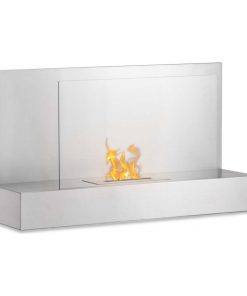 Wall Mounted Ventless Bio Ethanol Fireplace - Ater Stainless Steel | Ignis