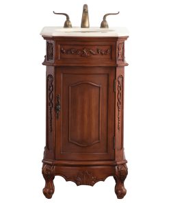 19" Single Bathroom Vanity Set, Teak
