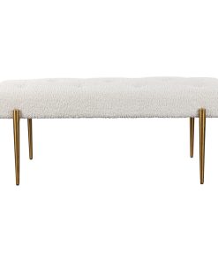 Uttermost Olivier White Bench